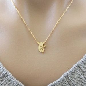 🎉 New Koala Bear Gold Plated Chain Necklace